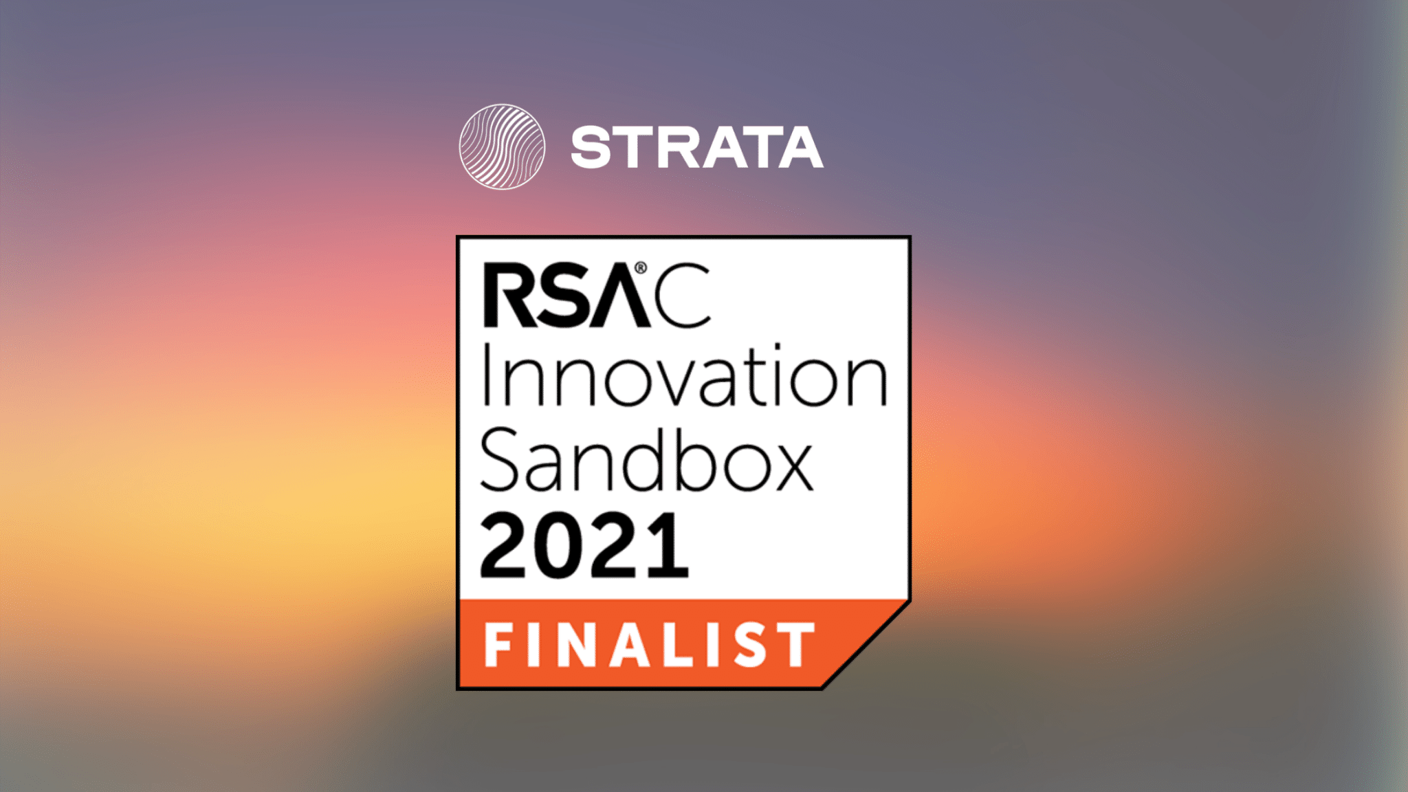Strata RSA Innovation Sandbox 2021 Finalist Logo Banner