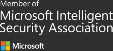 Logo showing membership in the Microsoft Intelligent Security Association with a Microsoft logo at the bottom, integrating identity seamlessly.