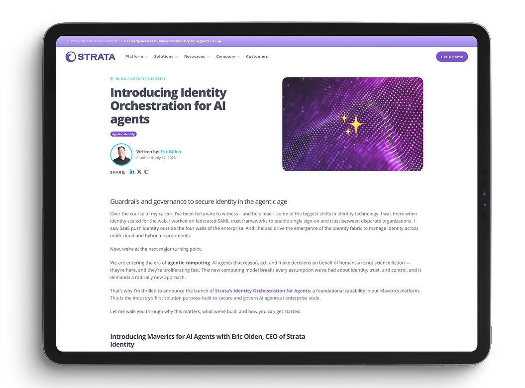Introducing Identity Orchestration for  AI agents